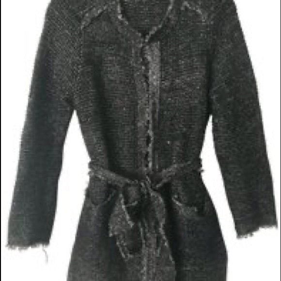 NWOT Zara Shimmered Long Knit Cardigan - Picture 4 of 8